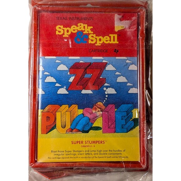 VTG NEW Texas Instruments Puzzle Super Stumpers Cartridge for Speak & Spell - Picture 1 of 3